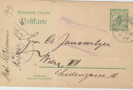 BAYERN COVER POSTAL CARD 1907 - Autres & Non Classés