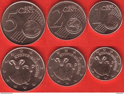 Cyprus Euro Set (3 Coins): 1, 2, 5 Cents 2016 UNC - Cyprus