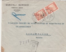 Turquie Lettre Recommandée Pour La Suisse 1931 - Covers & Documents