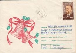 BELLS, MISTLETOE, SPECIAL COVER, 1996, ROMANIA - Covers & Documents