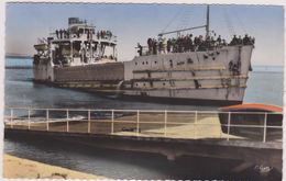 LE VERDON SUR MER,GIRONDE,AQUITAINE,1950,ARRIVEE BAC ROYAN,POINTE DE GRAVE,bateau,CARTE EN COULEUR,foule - Sonstige & Ohne Zuordnung