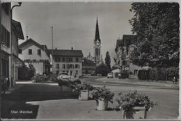 Ober-Wetzikon - Kirche, Oldtimer, Animee - Photoglob No. 3169 - Wetzikon