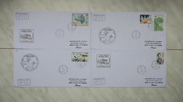 TAAF  Lot De 4 Lettre  En Partance De Marin-de-Vives-ST-Paul-AMS  Des Années 1990 Oblitéré Pour LaFrance - Used Stamps