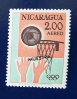 NICARAGUA Basket Ball, Basketball, Baloncesto, 1 Valeur Surchargée MUESTRA (specimen) ** MNH - Basketball