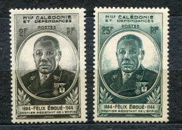 3474  NOUVELLE CALEDONIE   N° 257/58**  1945  Gouverneur-général Eboué SUPERBE - Neufs