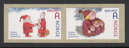 Norway 2012 Set Of 2 Carpenter Andersen And Santa, Mrs Claus And Children - Christmas - Ungebraucht