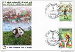 ALGERIE ALGERIA 2010 - FDC - Football World Cup South Africa 2010 Soccer - Error On Stamps - Fußball  + Leaflet - 2010 – South Africa