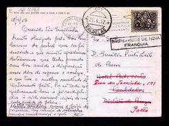 Gc2768 PORTUGAL "CALDELAS" Postcard "NÃO CARECE DE NOVA FRANQUIA" Multa 1957 - Storia Postale