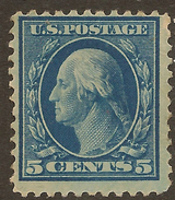USA 1917 5c Washington P11 SG 511 HM #AAS44 - Unused Stamps