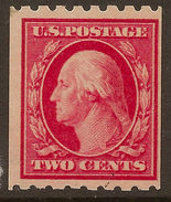 USA 1910 2c P8.5 X Imp Coil SG 398 UNHM #AAH23 - Unused Stamps