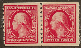 USA 1910 2c Franklin P8xImp Pair SG 400 HM #AAY151 - Unused Stamps