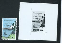 Tonga 1993 Stamp Design Childrens Drawings 80s Communication Black & White Proof - Tonga (1970-...)