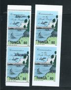 Tonga 1993 Stamp Design Childrens Drawings 80s Communication Imperforate Plate Proof Pair MNH - Tonga (1970-...)