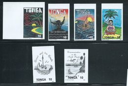 Tonga 1993 Stamp Design Childrens Drawings The 6 10s Values As Separate Imperforate Plate Proofs  MNH - Tonga (1970-...)