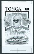 Tonga 1993 King 75th Birthday Oversized Bromide Proof For Preliminary Design , Demoninated - Tonga (1970-...)