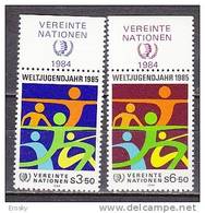 H0744 - ONU UNO WIEN N°45/46 ** AVEC TAB ANNEE DE LA JEUNESSE - Unused Stamps
