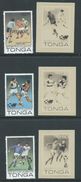 Tonga 1986 International Sporting Events 3 Preliminary Proofs In Close To Issued Design - Tonga (1970-...)