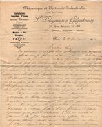 VP10.532 - Lettre - Mécanique & Electricité Industrielle .... L.DELAGRANGE & GILGENKRANTZ à PARIS Rue Moret - Elettricità & Gas