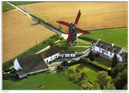 Onze-Lieve-Vrouw Lombeek - Roosdaal (Brab.) - Molen/moulin - Fraaie Luchtfoto V.d. Hertboommolen Opgezeild En In Werking - Roosdaal