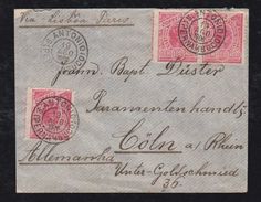 Brazil Brasil 1906 Cover 3x100R Madrugada S. ANTONIO To KOELN Germany Attractive - Brieven En Documenten