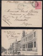 Brazil Brasil 1907 Picture Postcard RIO To Bruxelles Belgium Avenida Central - Storia Postale