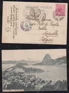 Brazil Brasil 1907 Picture Postcard PETROPOLIS To Bruxelles Belgium Rio Botafogo - Covers & Documents