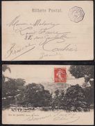 Brazil Brasil 1909 Picture Postcard RIO GLORIA Via French PAQUEBOT BUENOS AYRES BORDEAUX To COUTRAS France - Storia Postale