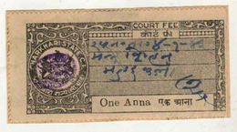 CHARKHARI  State  1A  Court Fee Type 5  #  98308  Inde Indien  India Fiscaux Fiscal Revenue - Charkhari