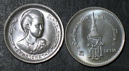 Thailand Coin 1 Baht 1977 Investiture Princess Sirindhorn Y124 UNC - Thailand