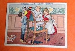 Dijon Biscuits Pernot Belle Chromo Illustrateur Enfants Jeu Théâtre Marionnettes Beau Verso - Pernot