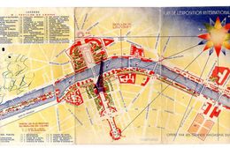 PLAN DE RESEAUX  & PLAN DE L'EXPOSITION INTERNATIONALE 1937  Offert Par Les Grands Magasins Du Louvre  PARIS, - Europa