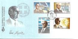 GREECE 1999 FDC 1st Death Anniv Of Konstantinos Karamanlis - Storia Postale