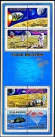 SPACE-EXPLORATION OF THE MOON-COMPOSITE MS-COOK ISLANDS-SCARCE-MNH-J-51 - Océanie