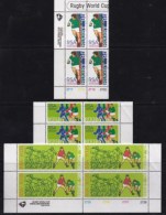 RSA, 1995, MNH Stamps In Control Blocks, MI 956-958 +960-961, Rugby World Cup, X726 - Neufs