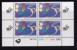 RSA, 1995, MNH Stamps In Control Blocks, MI 977, U.N.O. Anniversary, X733 - Ungebraucht