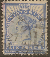 VICTORIA 1899 6d Ultramarine QV SG 365 U #AAD264 - Gebruikt