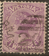 VICTORIA 1901 2d Red-violet QV SG 377 U #AAD313 - Gebruikt