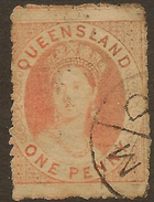 QUEENSLAND 18621d No Wmk QV SG 22 U #AAD172 - Used Stamps