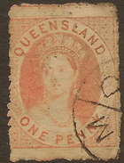 QUEENSLAND 18621d No Wmk QV SG 22 U #AAD172 - Gebraucht