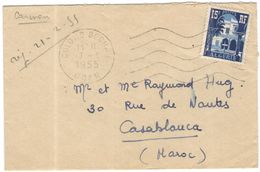 ALGERIA - ALGERIE - 1955 - 15F - Viaggiata Da Colomb-Béchar Per Casablanca, Maroc - Covers & Documents