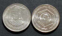 Thailand Coin 2 1986 Princess Chulabhorn Medal Research Y191 UNC - Thailand