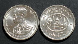 Thailand Coin 2 1993 100th Ann King Rama 7 Y288 UNC - Thailand