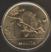 URUGUAY 1 PESO 2012 KM# 135 ANIMAL Mulita (Dasypus Hybridus) - Uruguay