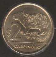 URUGUAY 2 PESOS 2012 KM# 136 ANIMAL CARPINCHO (Hydrocoerus Hydrochaeris, Grand Caibiai) - Uruguay