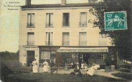 CPA FRANCE 94 "Fresnes, La Maison Lambin, Le Restaurant"/ CARTE TOILÉE - Fresnes