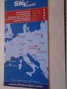 AD023.11  SKY Europe Airlines Timetable - Summer 2004 - Europa