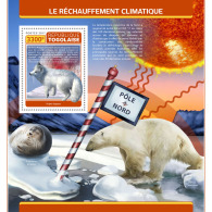 TOGO 2017 ** North Pole Global Warming S/S - IMPERFORATED - DH1728 - Arctic Wildlife