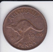 MONEDA DE AUSTRALIA DE 1 PENNY DEL AÑO 1949 CANGURO (KANGAROO) - Penny