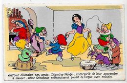 CPSM Walt Disney édition Séphéradiès écrite Blanche Neige Nains Gnomes - Other & Unclassified