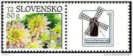 Slovakia - 2008 - Flora - Flowers - Mint Stamp With Personalized Coupon (millsonstamps.com Site Logo) - Ongebruikt